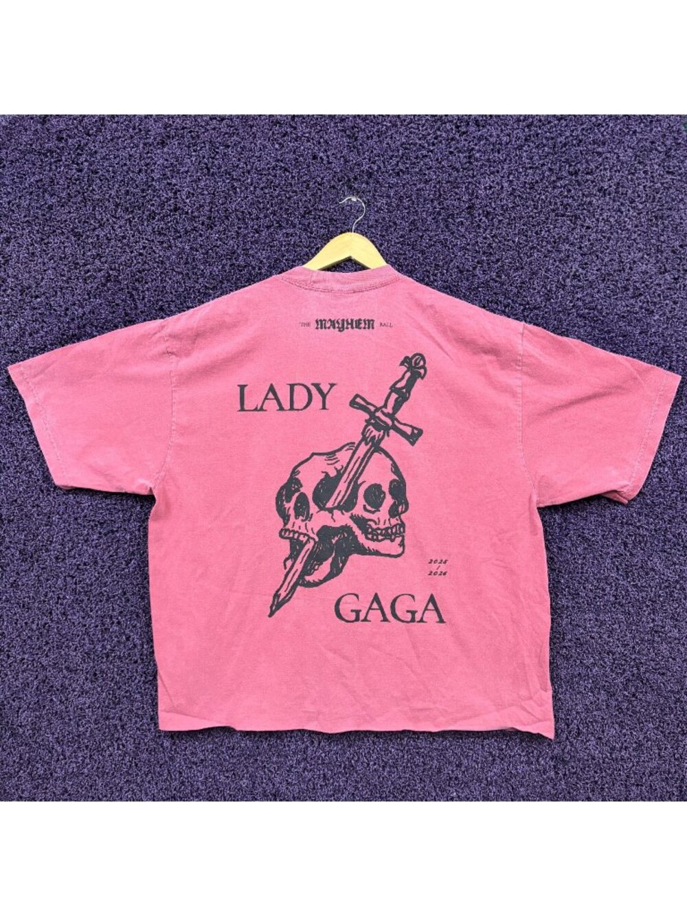 Lady Gaga Mayhem Ball Tour Cropped T-Shirt Size XXL